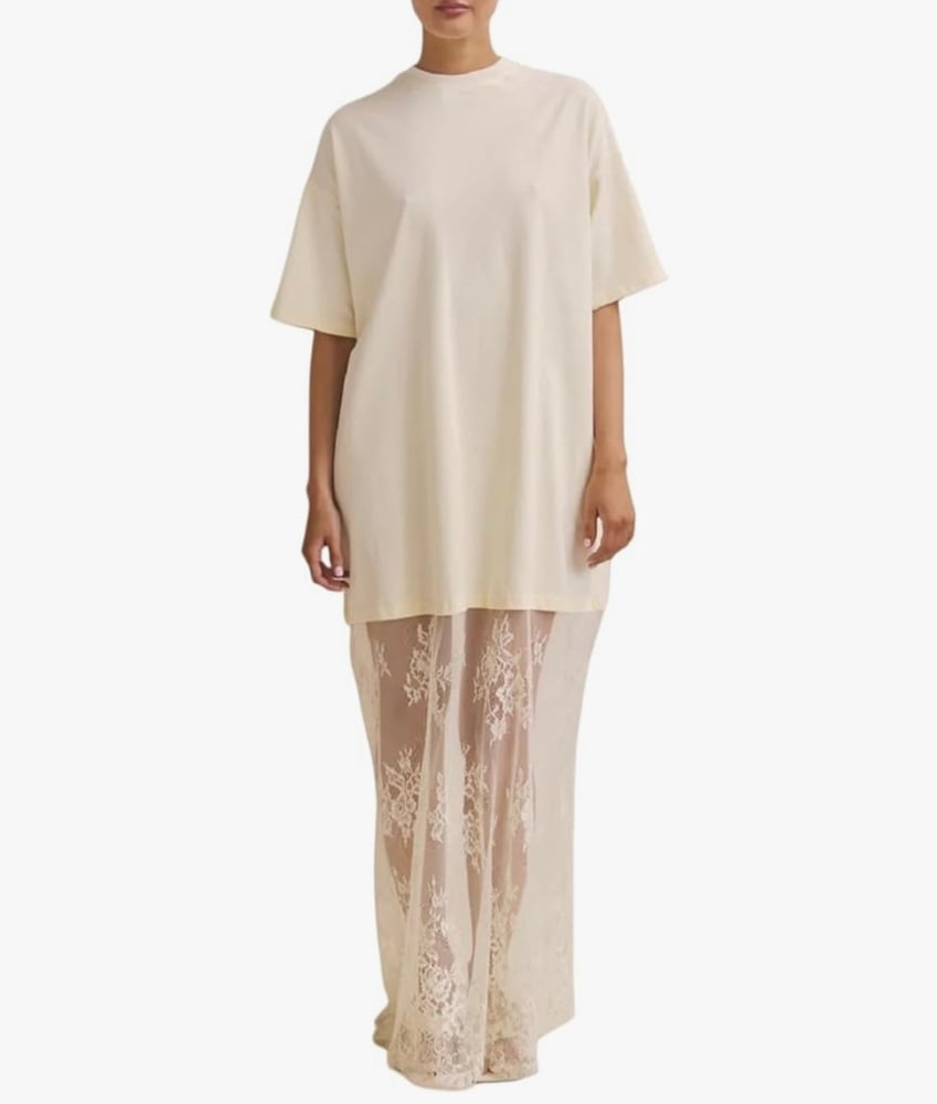 Image of Lace Tshirt Maxi 