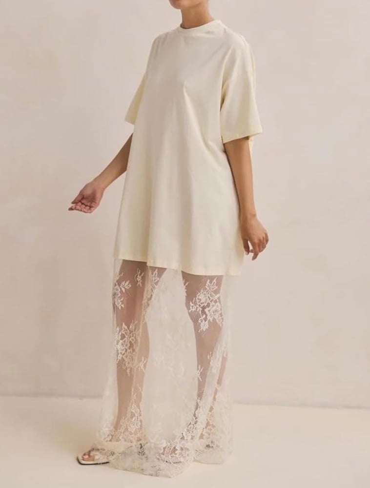 Image of Lace Tshirt Maxi 