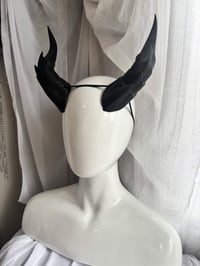 Image 2 of (PREORDER) Black Dragon Horns | Large