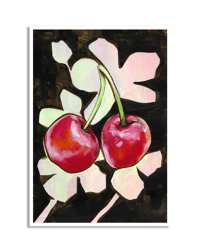 Layered Cherry Painting Print