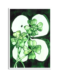 Layered Clover Painting Print