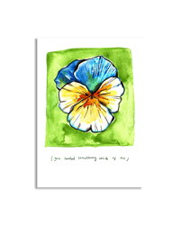 Healing Pansy Painting Print