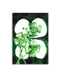 Image 1 of  Layered Clover Painting Card