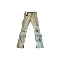 Image 1 of Embellish Sandblast Hawk Cargo Jeans