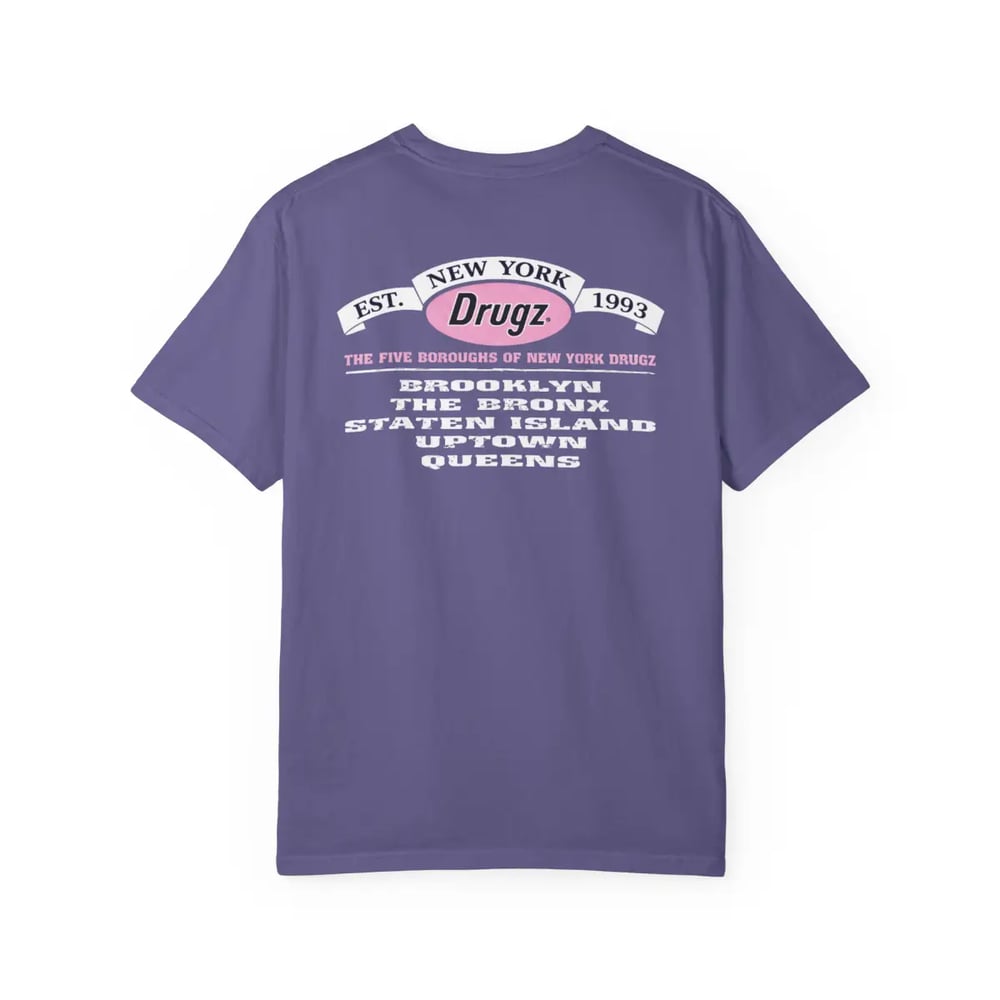 Image of DRUGZ® - 5 Boroughs Tee (PINK/GRAPE)