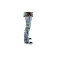 Image 4 of Embellish Light Blue Hawk Cargo Jeans