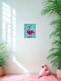 Image 1 of Flamingo Pool Reflections 🦩Print 8x10