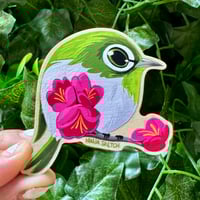 Hawaii Mejiro Bird Wooden Magnets