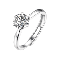 Moissanite Stud Ring