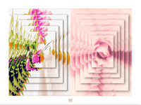 MULTI FLORAL DIPTYCH