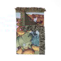 Image 3 of Woven Blanket - Cozy Puzzle Collage Throw for Game Night & Family Rooms