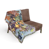 Image 4 of Woven Blanket - Cozy Puzzle Collage Throw for Game Night & Family Rooms
