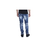 Image 4 of Embellish Dark Blue Biker Jeans