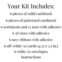 Image 11 of Patriotic Card Making Kit for Adults to DIY 6 Rustic Americana Greeting Cards for the 4th of July