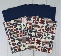 Image 5 of Patriotic Card Making Kit for Adults to DIY 6 Rustic Americana Greeting Cards for the 4th of July