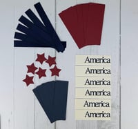 Image 6 of Patriotic Card Making Kit for Adults to DIY 6 Rustic Americana Greeting Cards for the 4th of July