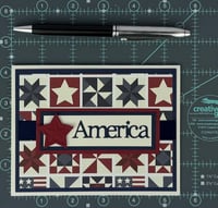 Image 9 of Patriotic Card Making Kit for Adults to DIY 6 Rustic Americana Greeting Cards for the 4th of July