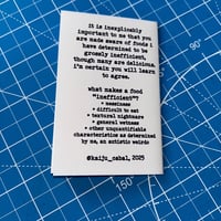 Image 2 of Inefficient Foods I Have No Time For - Mini zine