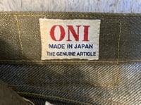Image 5 of Oni denim 527 secret denim green dye selvedge jeans, made in Japan, size 34