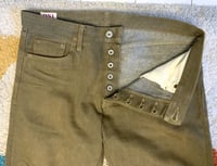Image 4 of Oni denim 527 secret denim green dye selvedge jeans, made in Japan, size 34