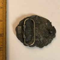 Image 2 of 1981 flaming skull motorcycle belt buckle 