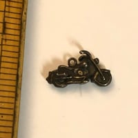Image 1 of Vintage sterling silver motorcycle charm, stamped .925 with hallmarks 
