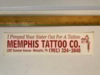 Image 1 of Memphis tattoo co vintage bumper sticker 