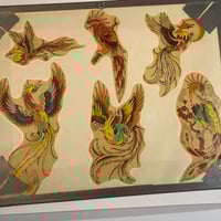 Image 2 of 1970’s hand colored pork chop flash board with reverse