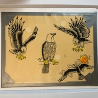 Image 1 of 1970’s hand colored flash board with reverse 