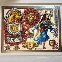 Image 3 of 1970’s hand colored flash board with reverse 