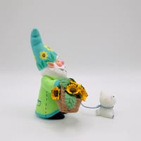 Image 3 of Fergus with sunflowers and Fannie the westie