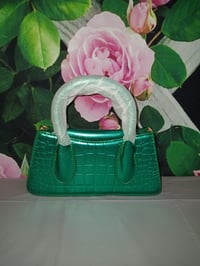 Image 2 of Womens Hot pink, Green, and Black pocketbooks 