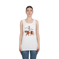 Image 3 of Easy Tiger Tank Top — Retro Pinup Girl with Tiger Graphic