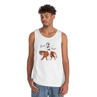 Image 4 of Easy Tiger Tank Top — Retro Pinup Girl with Tiger Graphic