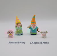 Image 1 of Paula and Pinky and Ansel and Archie - Gnomes and puppies