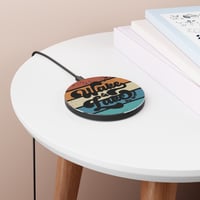 Image 3 of Wireless Charger — Retro "Wake & Lake" Boat Life Fast Wireless Charging Pad