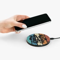 Image 4 of Wireless Charger — Retro "Wake & Lake" Boat Life Fast Wireless Charging Pad