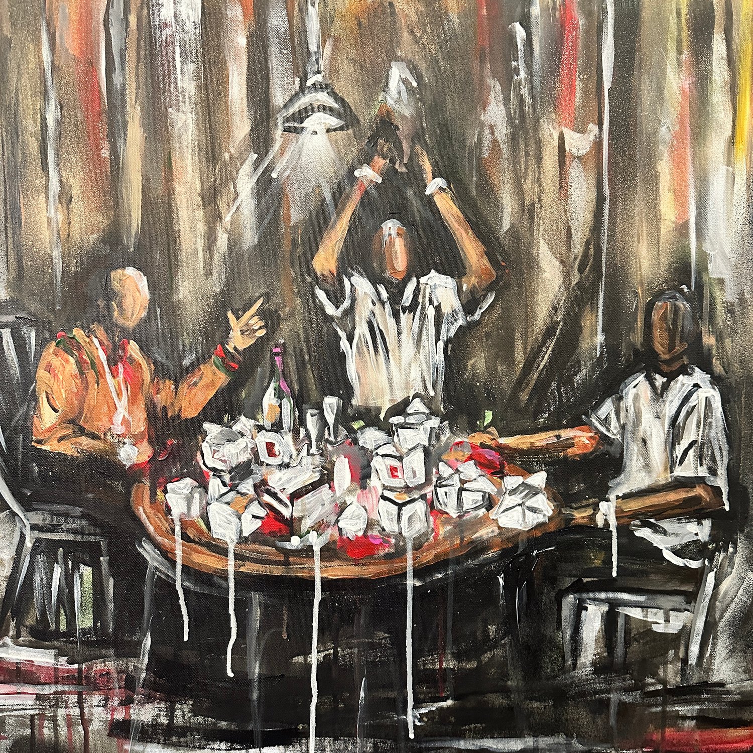 SOY SAUCE ORIGINAL PAINTING 30x30"