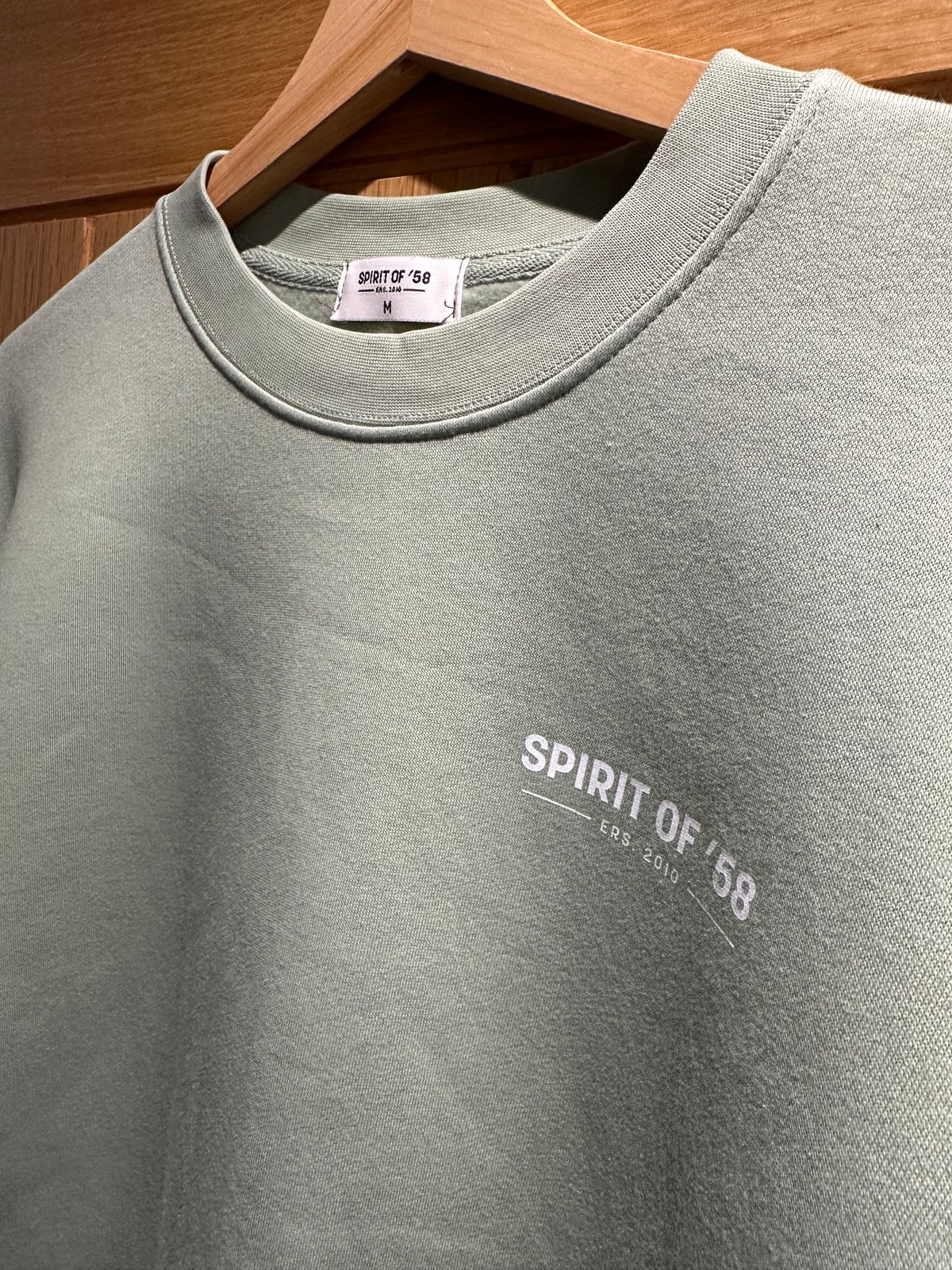 Image of Spirit of ‘58  sweatshirt in eucalyptus green