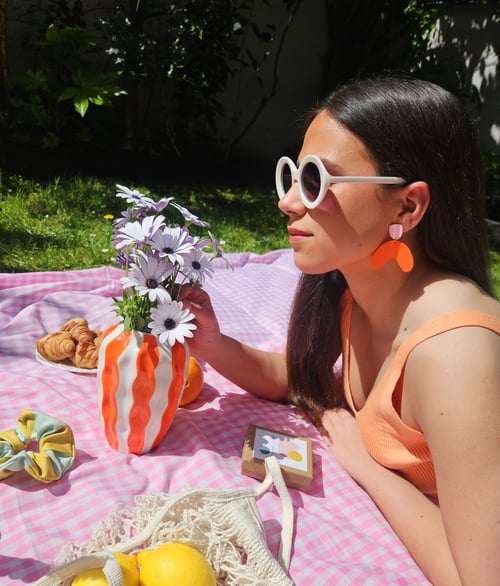 Image of Pendientes ARIANE - Rosa-naranja