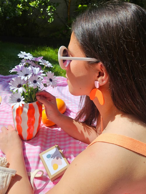 Image of Pendientes ARIANE - Rosa-naranja