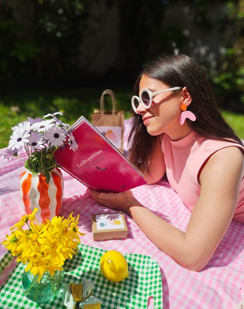 Image of Pendientes ARIANE - Naranja-rosa