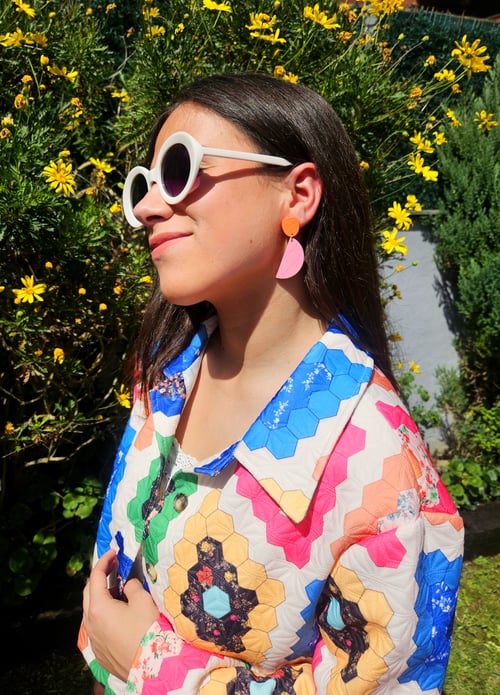 Image of Pendientes GRETA - Naranja-rosa