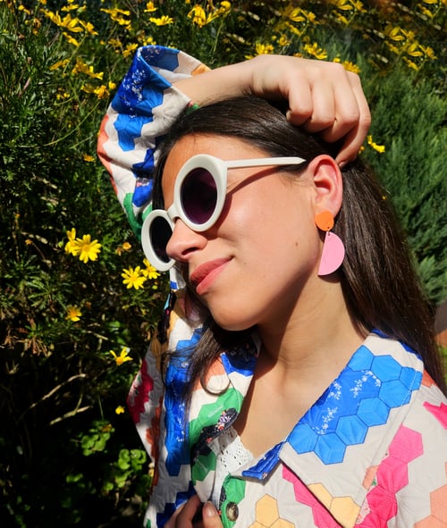 Image of Pendientes GRETA - Naranja-rosa