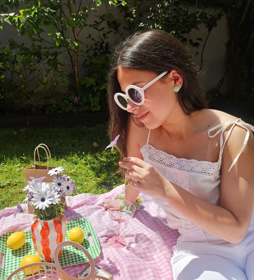 Image of Pendientes DAHLIA - Verde agua 