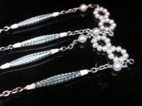 Image 3 of EDWARDIAN PLATINUM ENAMEL NATURAL SALTWATER PEARL CHAIN 21 INCHES