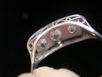 Image 2 of Art Deco 1920s platinum sapphire and diamond ring