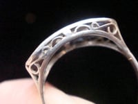 Image 3 of Art Deco 1920s platinum sapphire and diamond ring