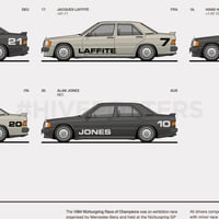 Image 5 of 1984 Race of Champions Mercedes 190E 2.3-16 Senna Poster