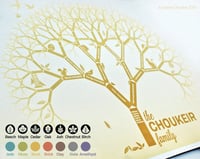 Image 1 of A4 (21x30cm) custom family tree print: keepsake gift